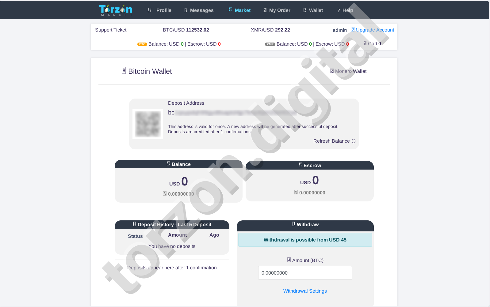 Bitcoin Wallet Torzon