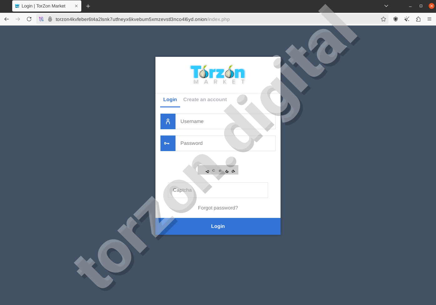 Torzon Darknet Market Login Page